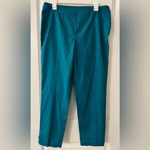 #2762 - Slim-sation by Multiples Peacock Teal Blue Green Aqua Pull-on Pants